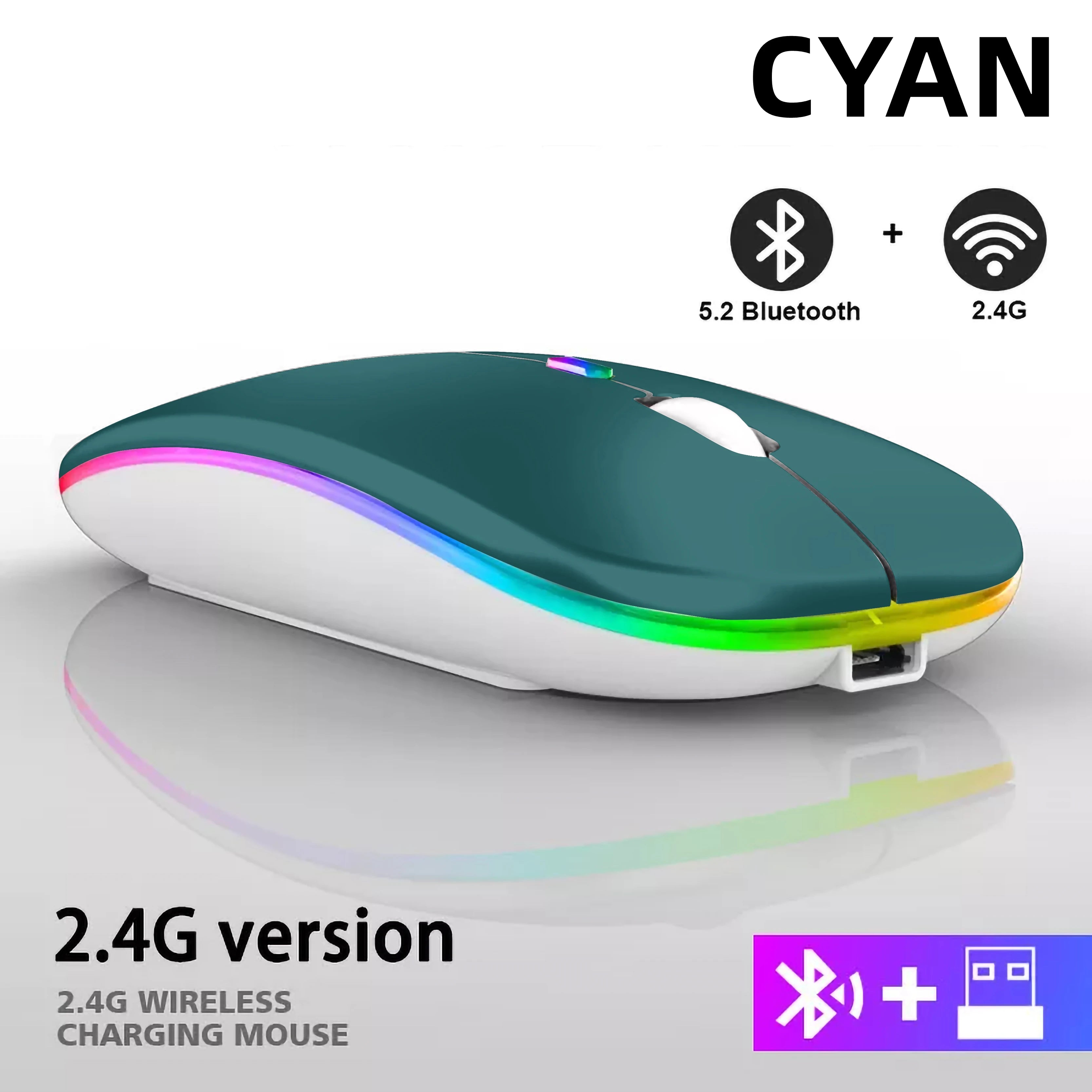 Ratón Inalámbrico Bluetooth — RGB y Doble Conexión