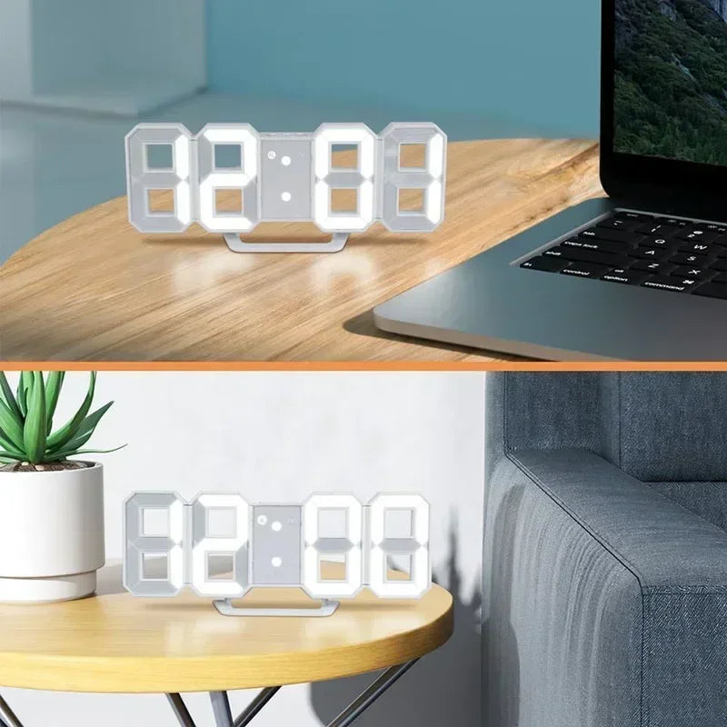 Reloj LED Digital — Escritorio y Pared