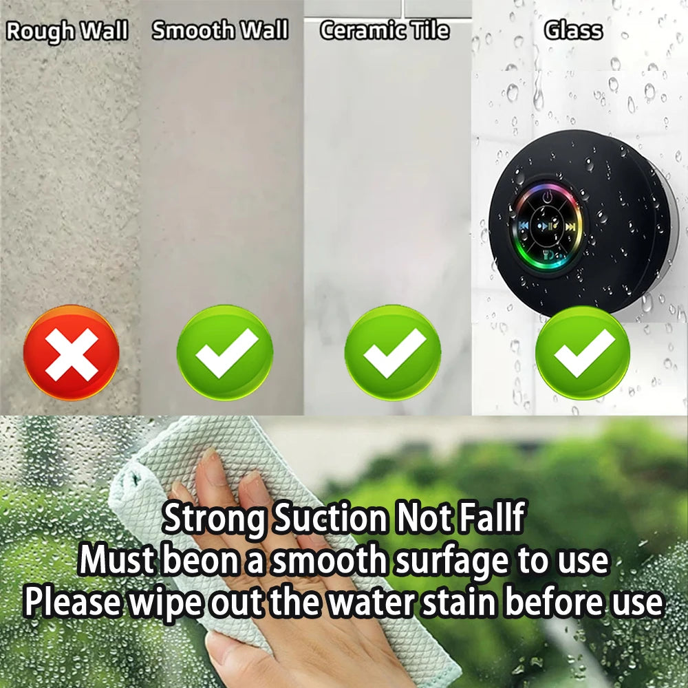 Altavoz Bluetooth Portátil — LED y Resistente al Agua