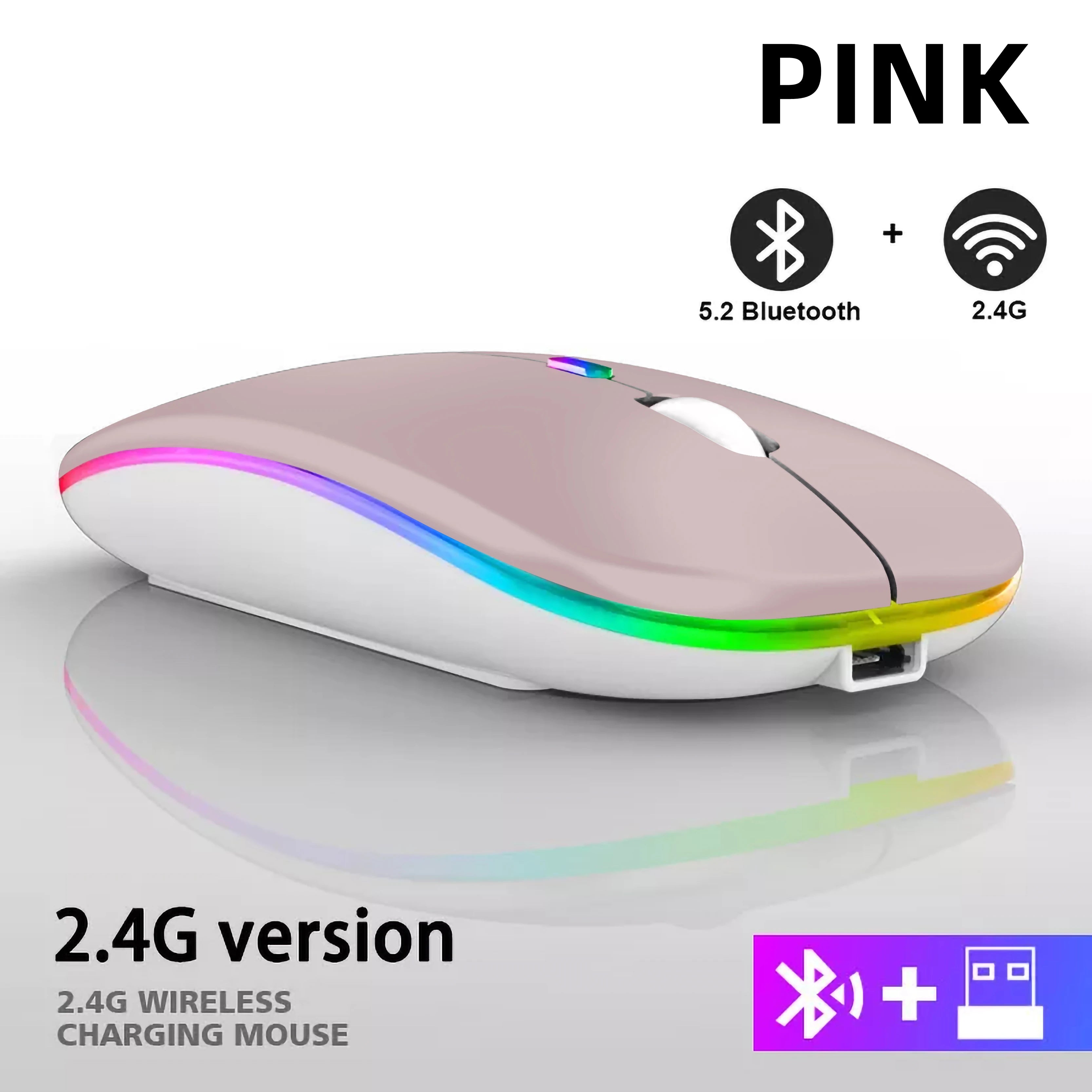 Ratón Inalámbrico Bluetooth — RGB y Doble Conexión