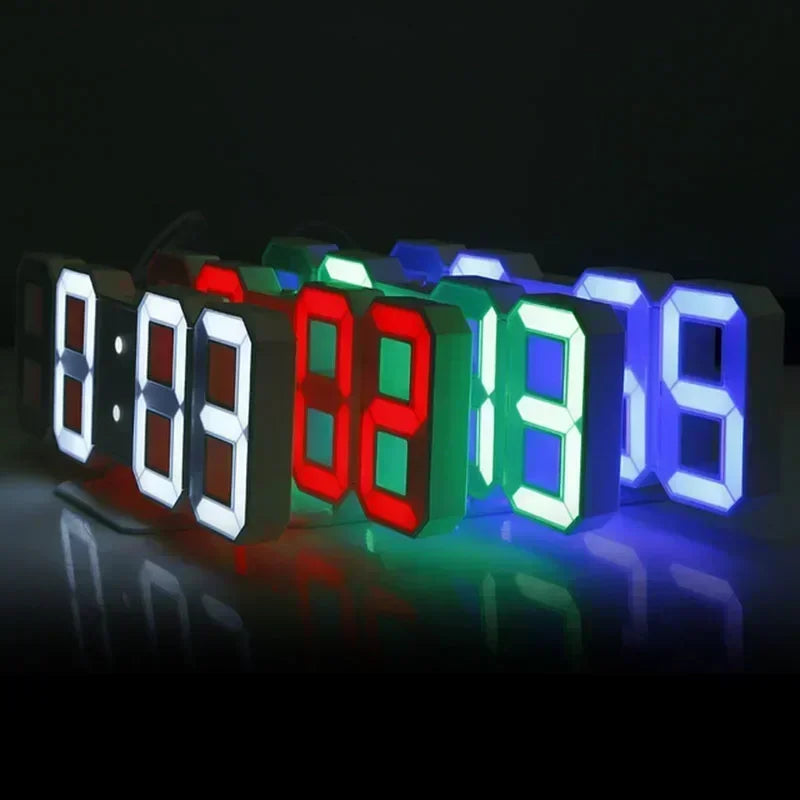 Reloj LED Digital — Escritorio y Pared
