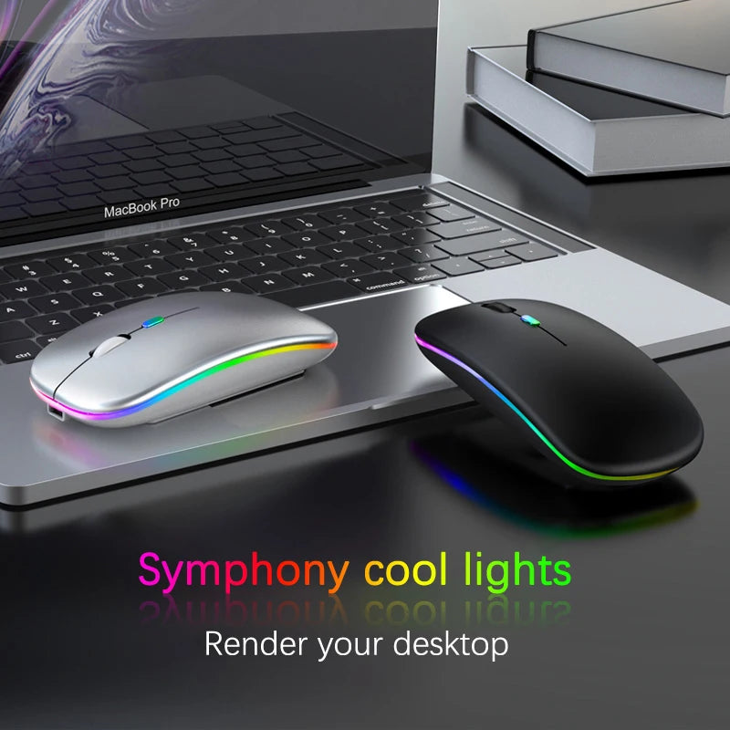 Ratón Inalámbrico Bluetooth — RGB y Doble Conexión
