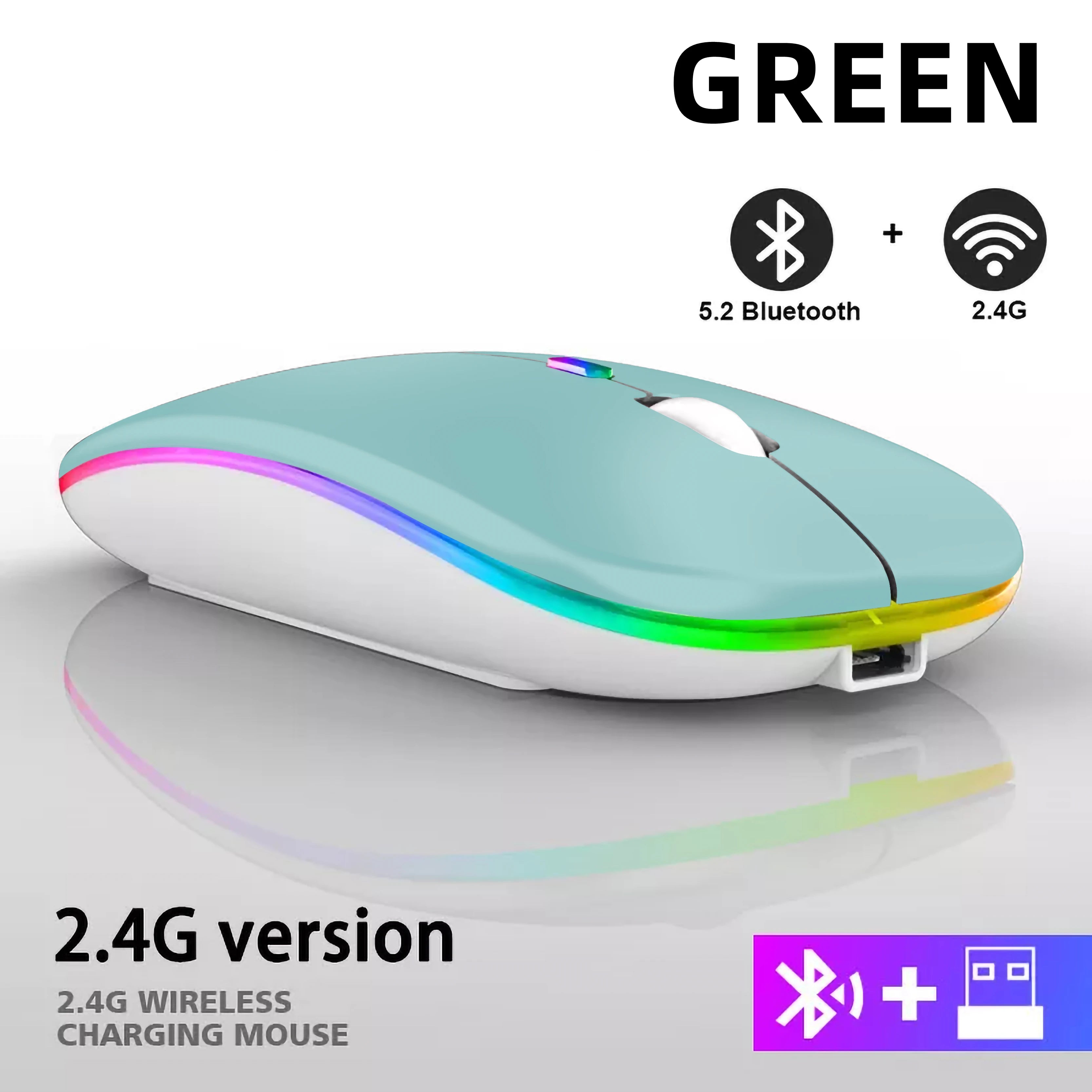 Ratón Inalámbrico Bluetooth — RGB y Doble Conexión