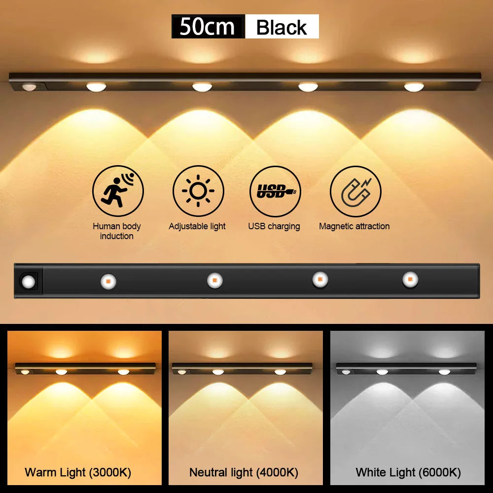 Luz LED con Sensor de Movimiento — Recargable USB