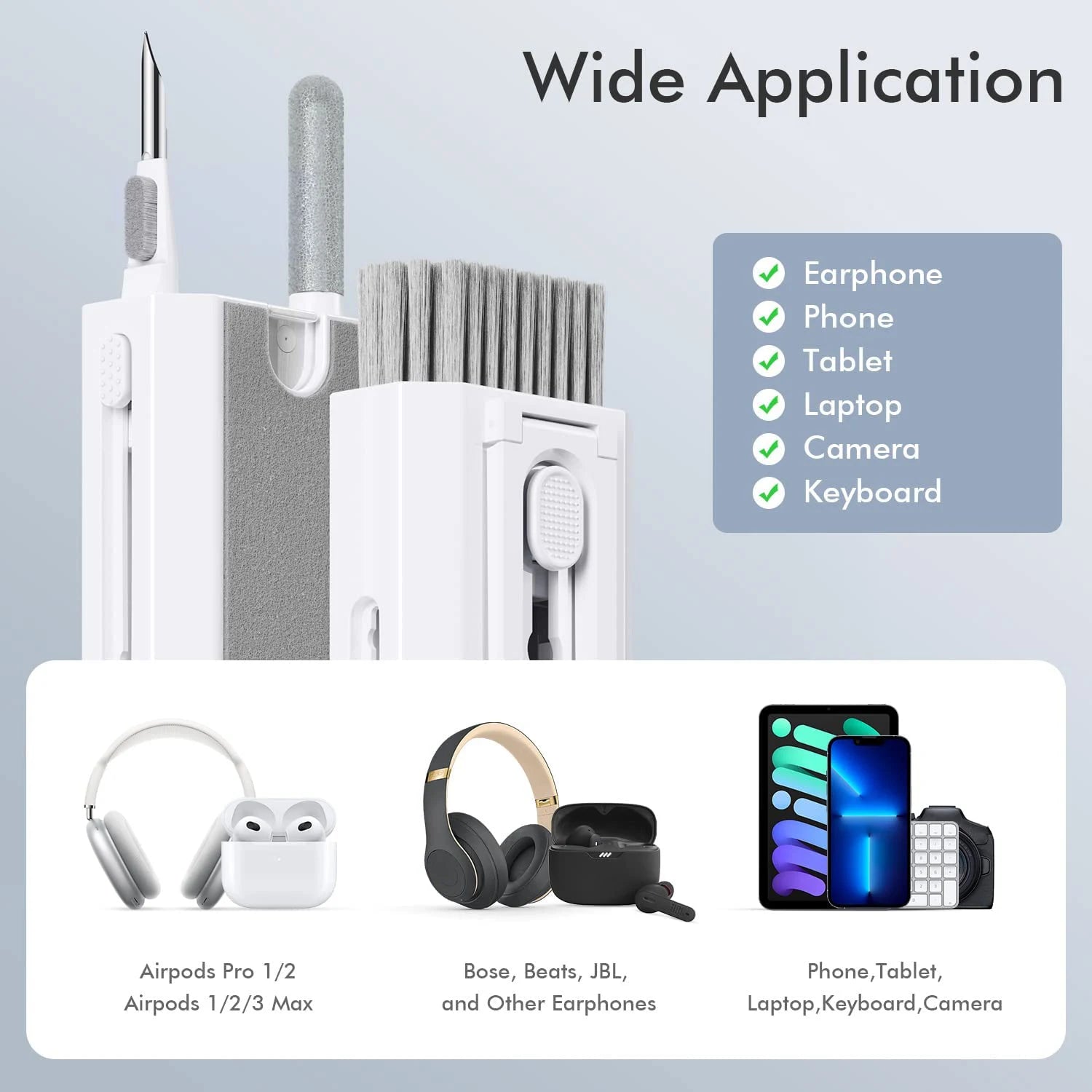 Kit de Limpieza 8 en 1 — Teclado, Auriculares y Pantalla