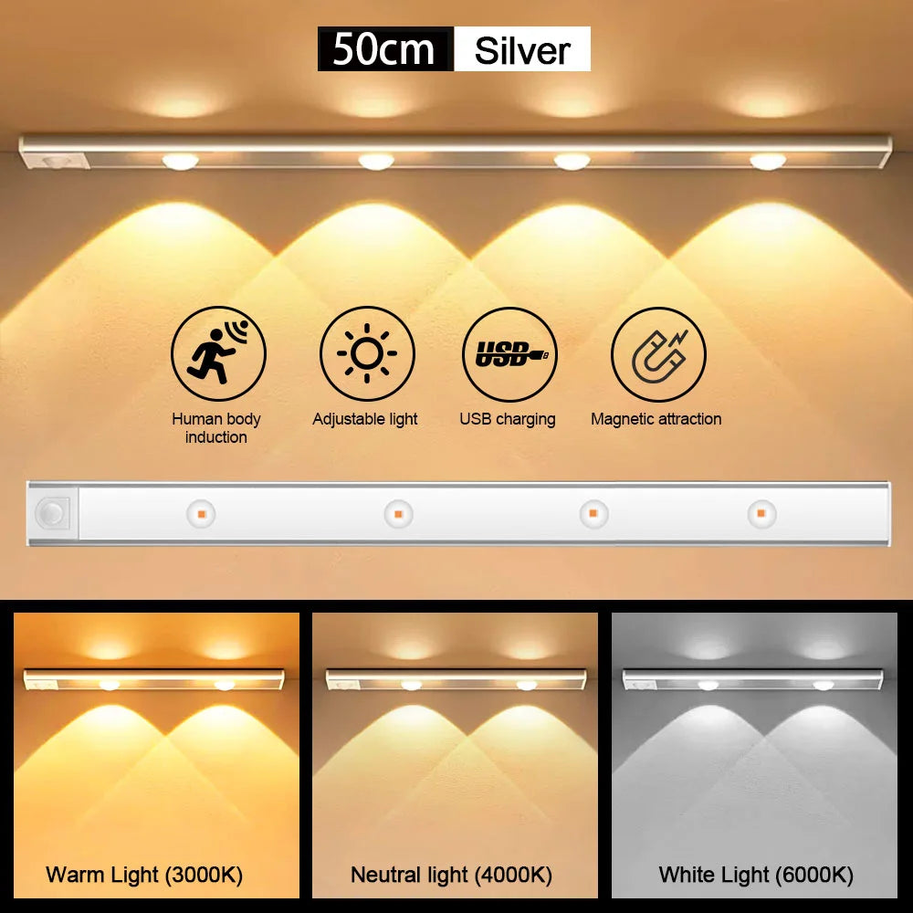 Luz LED con Sensor de Movimiento — Recargable USB