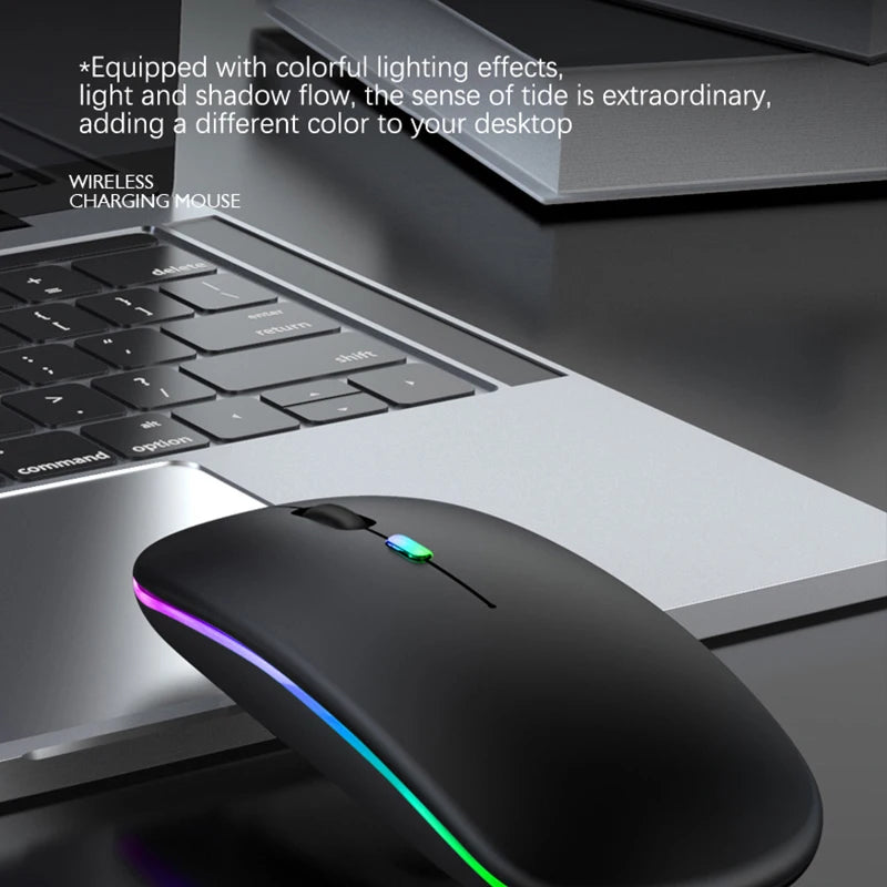 Ratón Inalámbrico Bluetooth — RGB y Doble Conexión