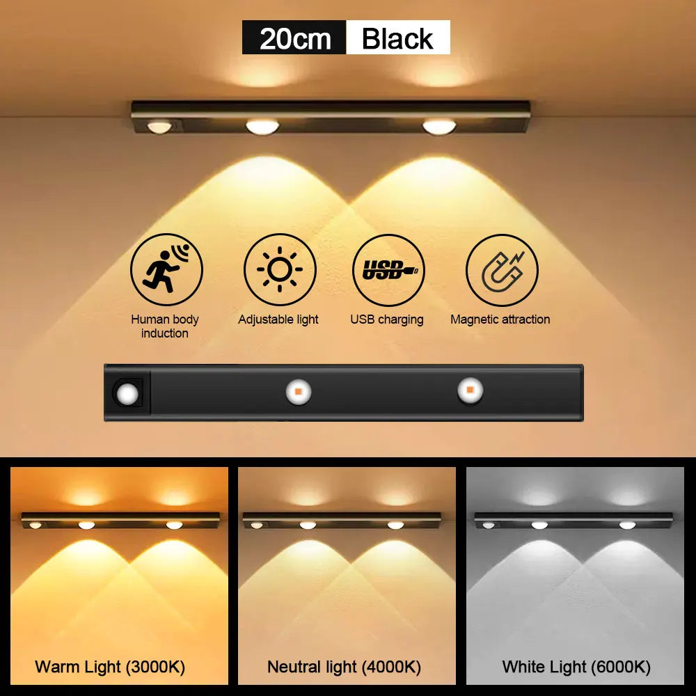 Luz LED con Sensor de Movimiento — Recargable USB