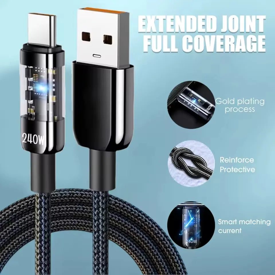 Cable USB-C 240W — Trenzado Premium