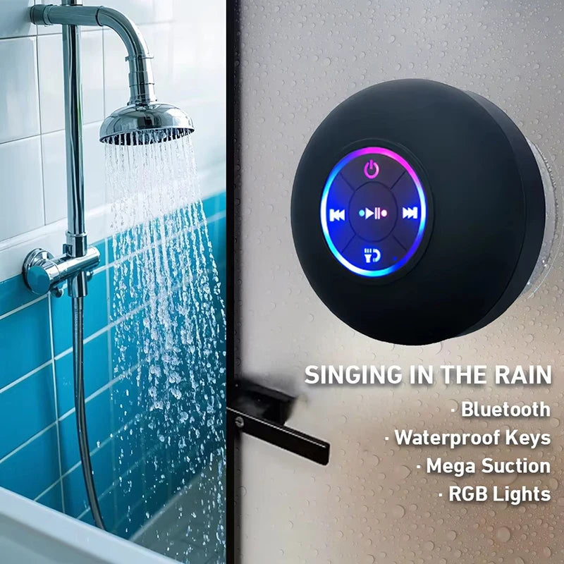 Altavoz Bluetooth Portátil — LED y Resistente al Agua