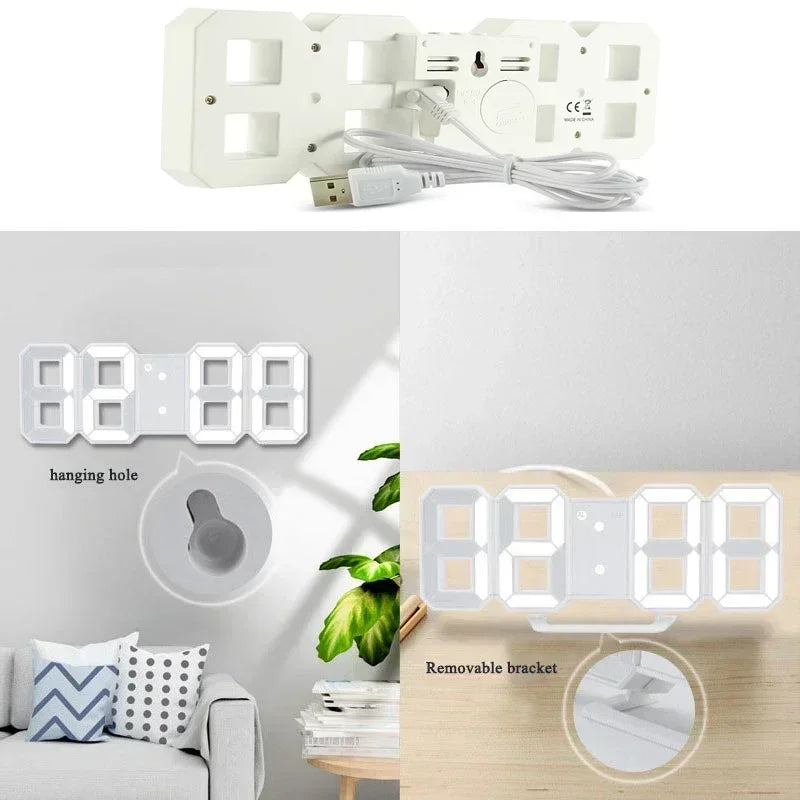 Reloj LED Digital — Escritorio y Pared
