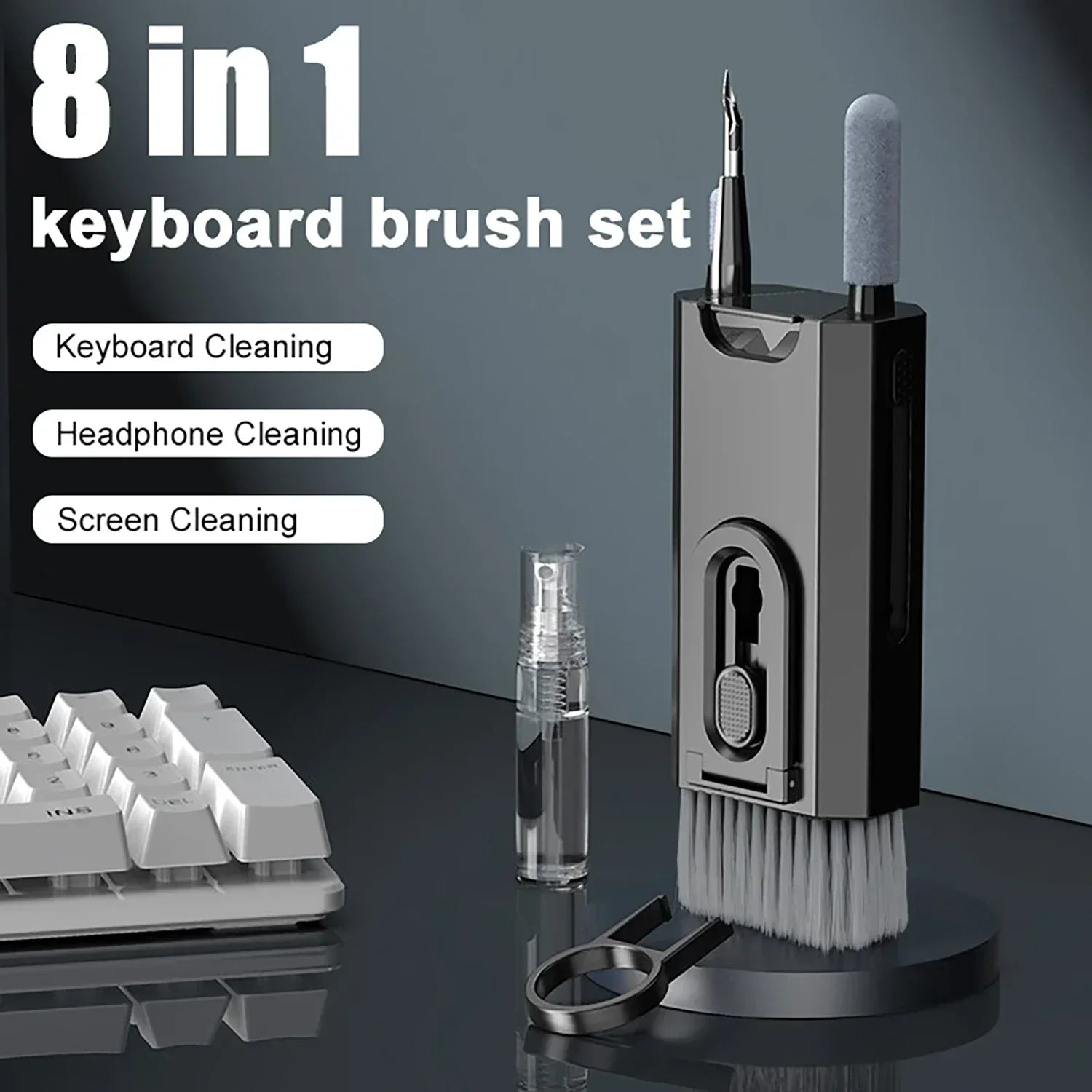 Kit de Limpieza 8 en 1 — Teclado, Auriculares y Pantalla