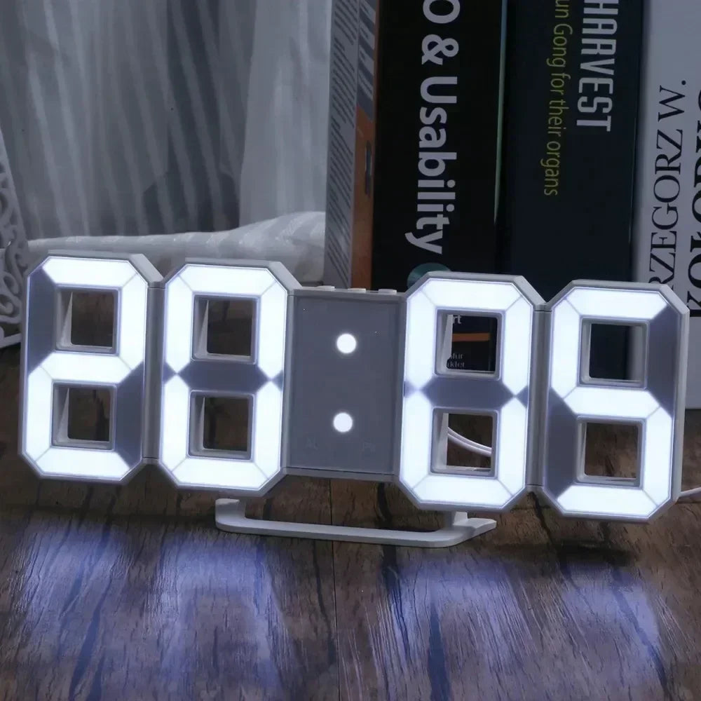 Reloj LED Digital — Escritorio y Pared