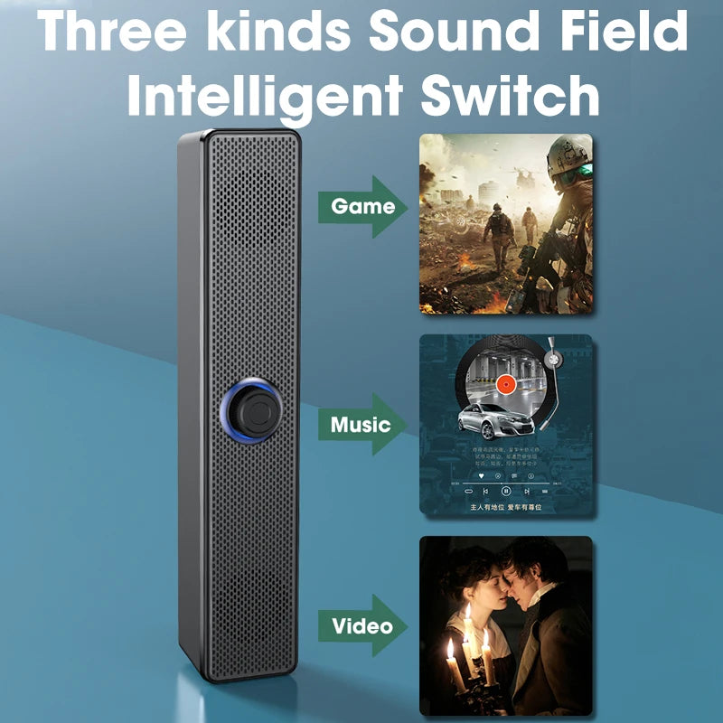Soundbar Compacto — Bluetooth 5.0