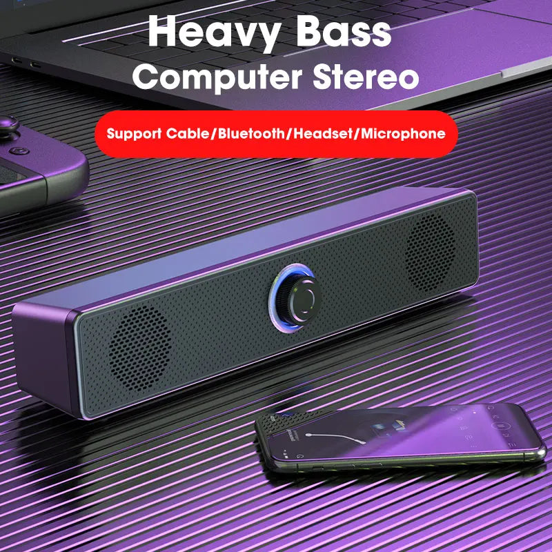 Soundbar Compacto — Bluetooth 5.0